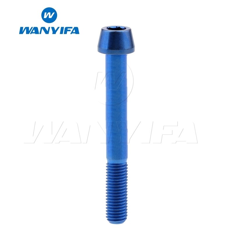 Wanyifa titan bolter  m8 x 35 40 45 50 70mm unbrakonøkkel konisk skrue for sykkel motorsykkel bil klasse 5 titan ti bolt