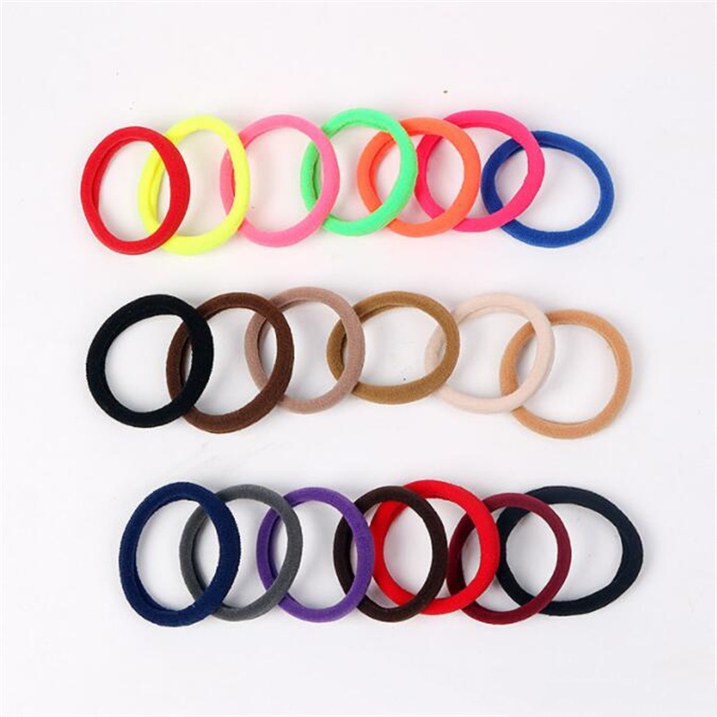 50 Uds. Banda elástica negra para el cabello, lazos, colets, coleteros, resortes, accesorio de goma para niñas y mujeres, conjunto de soporte para coletas sin daños