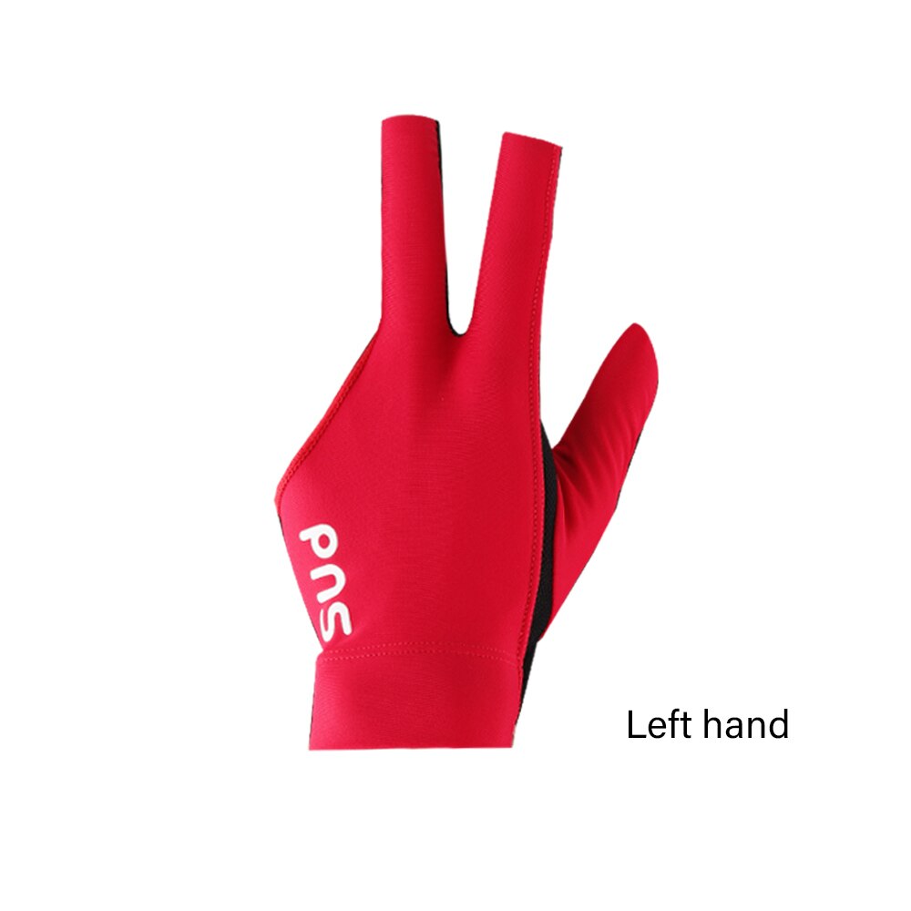 Pns billard pool cue handsker sort / rød / blå venstre højre hånd holdbare komfortable handsker handsker billard tilbehør: Rød venstre