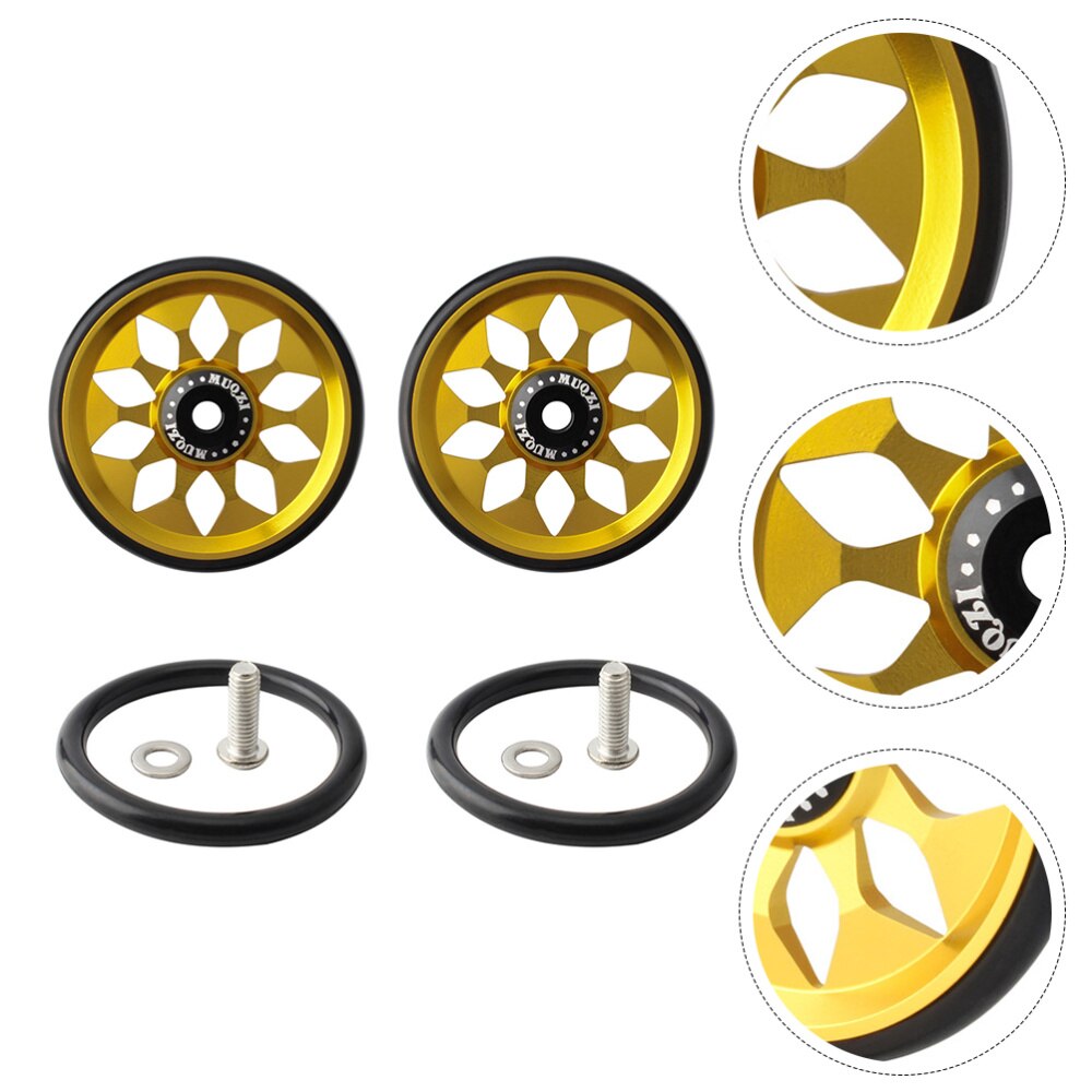 Juego de ruedas de aleación de aluminio para bicicleta, ruedas de bicicleta plegables, compatibles con Brompton, 1 unidad: Golden