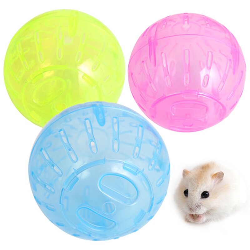Plast kæledyr gnaver mus jogging kugle 4 farve legetøj hamster gerbil rotte træningskugler lege legetøj