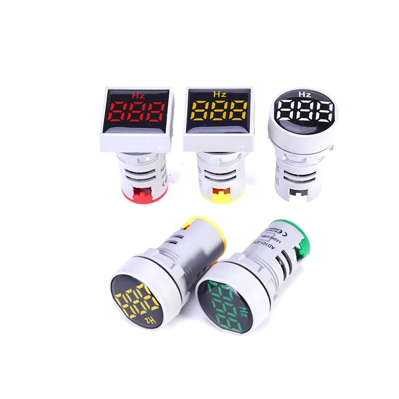 22mm Protective Film 0-99 Hz Measuring Range Digital Display Electricity Hertz Frequency meter Indicator Signal Light Combo Test