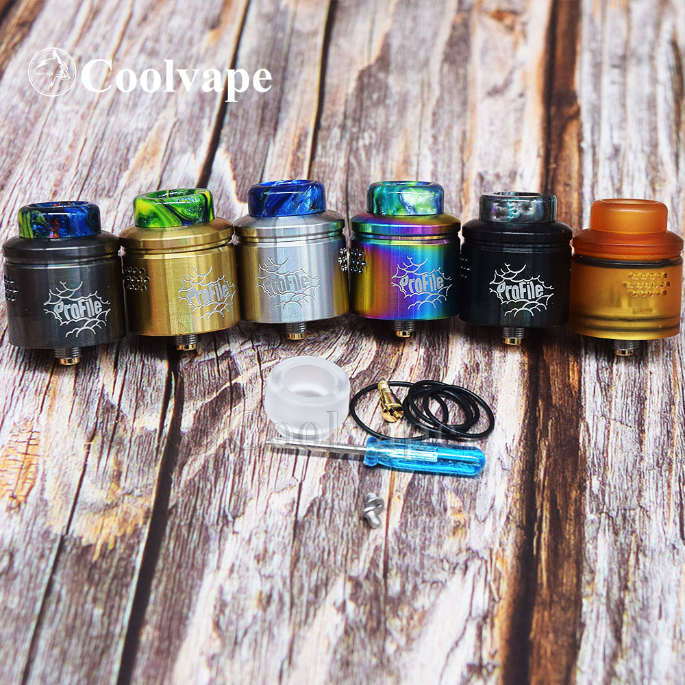 coolvape Profile RDA 24mm Vape Adjustable pin BF Tank Vaporizer Single mesh coil Atomizer vs kylin m rta fit thc tauren mod