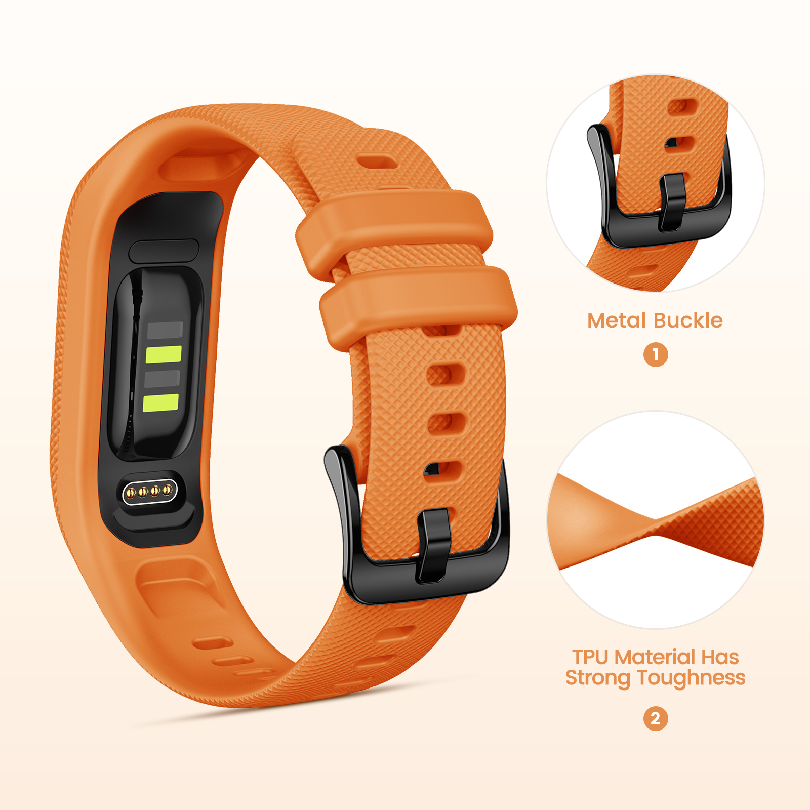 Cinturino in silicone per Garmin accorto 5 cinturino monopezzo per Garmin Vivosmart 5 fitness inseguitore accorto5 cinturino di ricambio