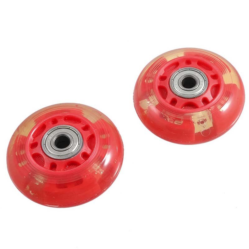 1 Paar 8Mm Dia 608ZZ Lager Inline Scooter Schaatsen Skate Wiel Rood