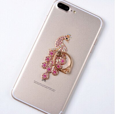 Heart Mobile Phone Stand Holder Metal For iPhone Huawei Ring All Phone Finger Ring Mobile Phone Stand Diamond: L