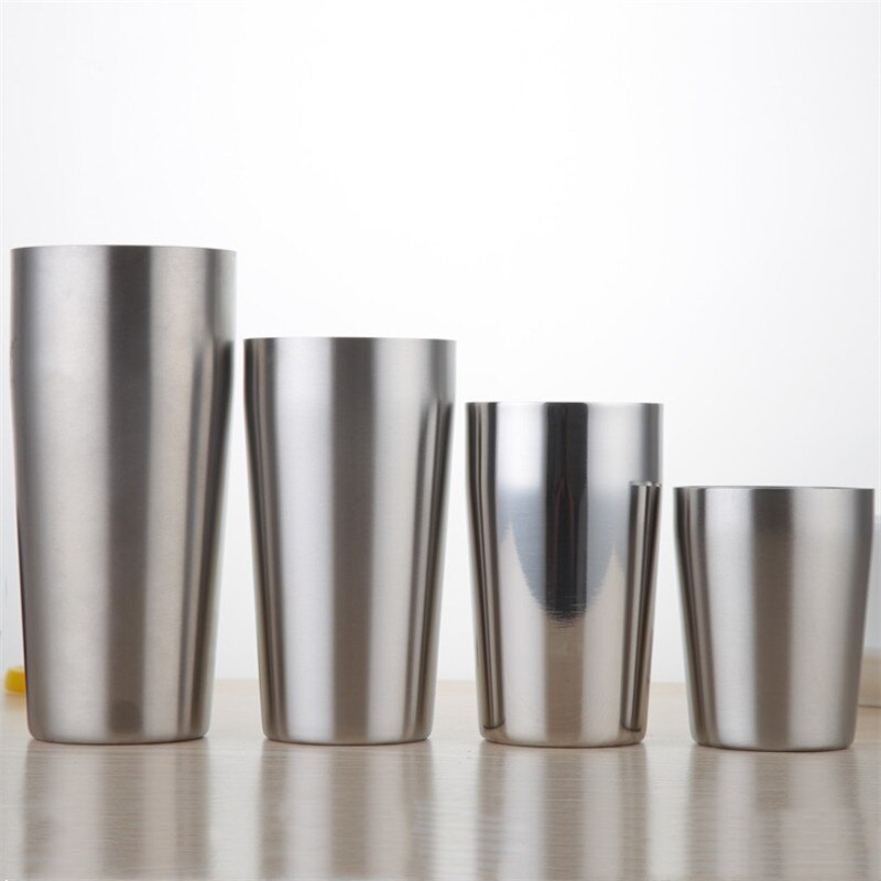 De gran capacidad Simple doble capa cerveza taza 304 termo de acero inoxidable botella de agua vaso Oficina vaso aislado coche taza de café