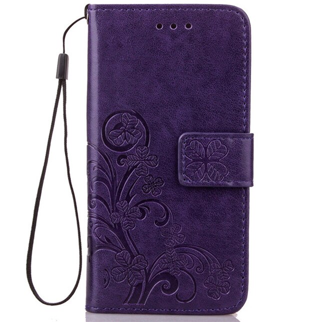 Pour Coque Samsung Galaxy core 2 core2 SM G355H étui portefeuille en cuir à rabat G355HDS G355M SM-G355H SM-G355M SM-G355h/ds Duos: W-Purple