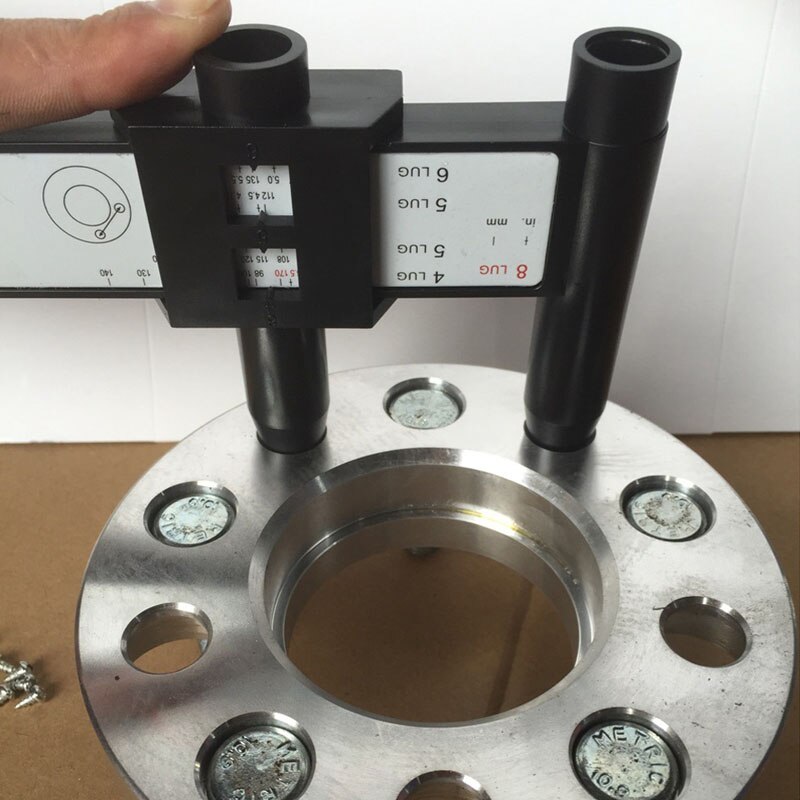 Wheel Bolt Pattern Gauge 4 5 6 8 Holes Lug Measuring Quick Measurement Ruler Hand Tool
