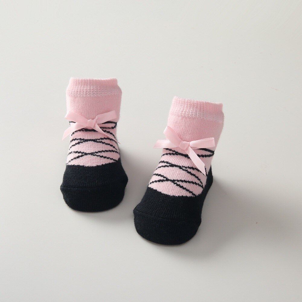 Girl Socks Jacquard Ballet Socks Cute Bow Baby Socks