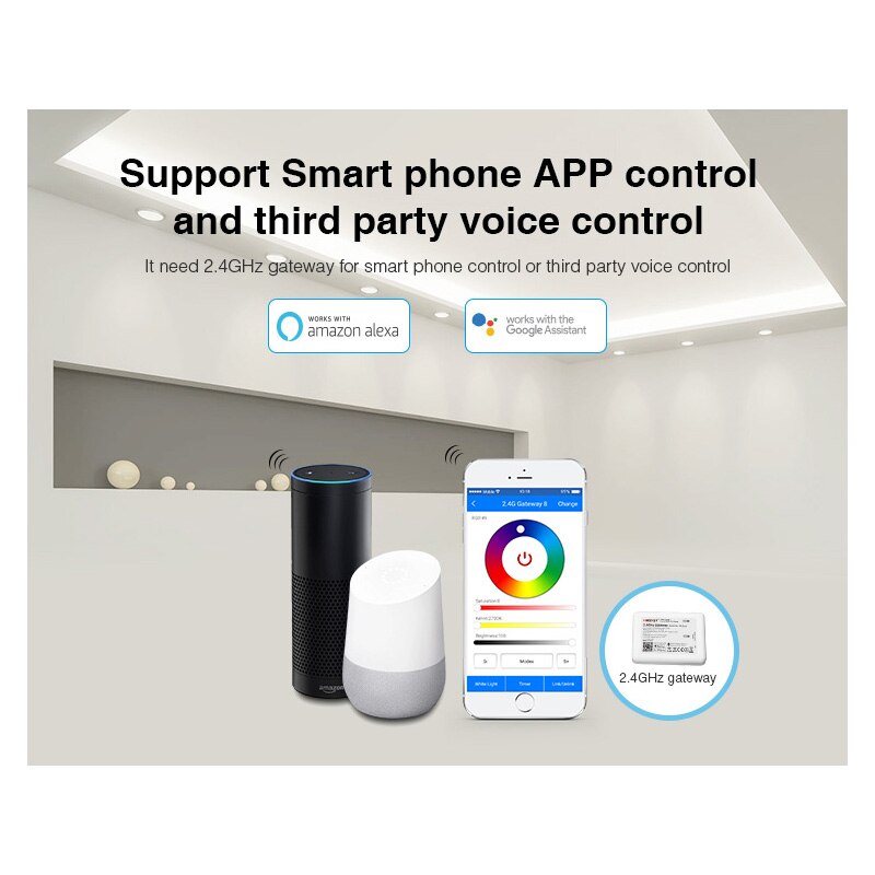 Miboxer 2.4GHz Single Color LED Strip Controller,FUT036 (Upgraded) DC12V~24V dimming led lamp light tape dimmer