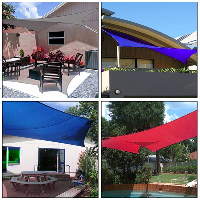 Waterproof Sun Shelter Rectangle Square Shade Sail Garden Terrace Canopy Pool Yard Car Plant Sail Awnings Sunshade Outdoor Camp