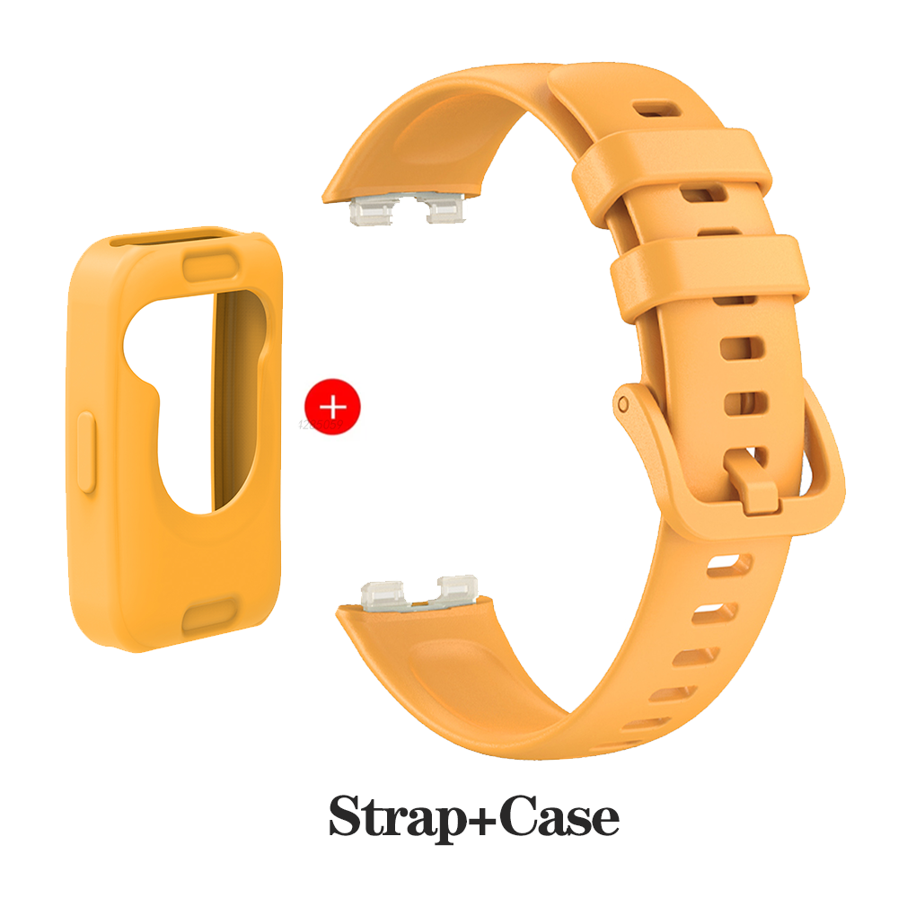 Silicone Strap for Huawei Band 9 Watchbands Replacement Bracelet Accessories for Huawei Band 8 Screen Protector Bumper Watchband: Midnight Blue