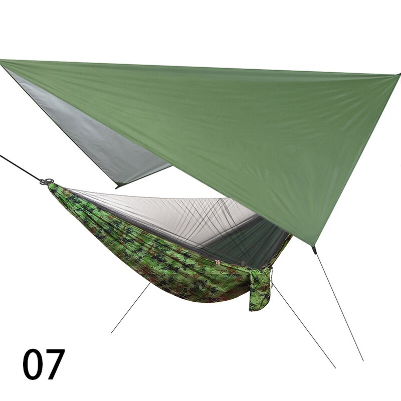 1pcs outdoor camping nylon parachute cloth automatic quick-opening mosquito net hammock canopy set sky tent S7B0983: 7