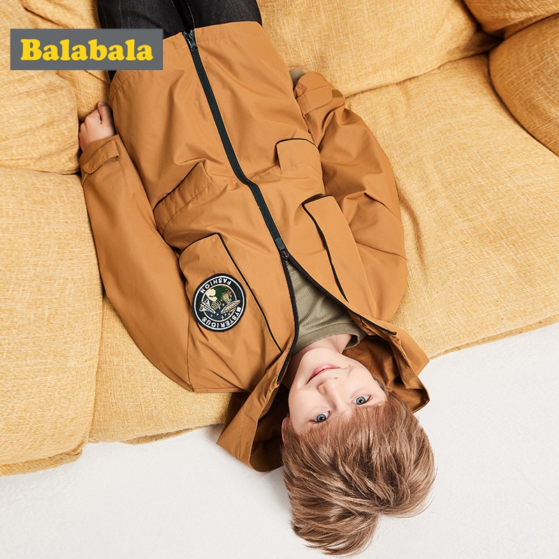 Balabala Spring Children Jacket For Boy Kids Warm Teenage Coat Kids Windbreakers Space exploration style Clothes