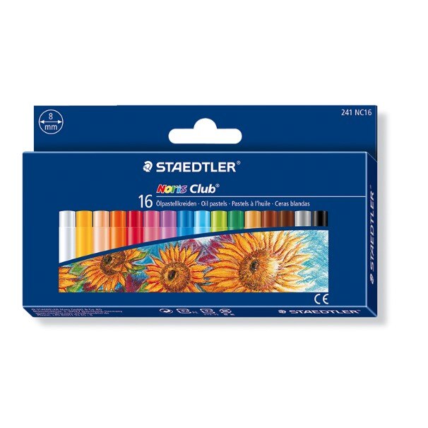 Staedtler 16/25 farve børnemaleri olie pastel pensel graffiti farveblyanter: 16 farver