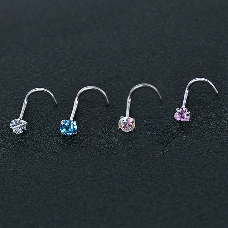 3 Stks/set Nose Ring Neusgat Piercings Cz Piercing Neus Stud Rvs Ster Neus Ringen Nariz Piercing Vrouwen Sieraden