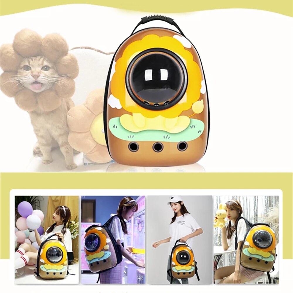 Transparent Cat Backpack Window Carrier for Cat Backpack Walkabout Dog Transport Carrying Bag for Cats Dog Transport Pet Carrier