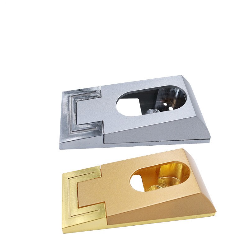 2Pcs Zinklegering Kast Kledingstang Flens Klem Pijp Rail Base Gordijn Staaf Douchegordijn Kast Staaf End Ondersteunt sockets