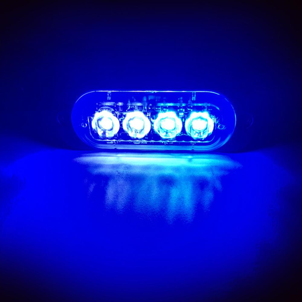 Ultra-Dunne Led Noodverlichting Voor Auto Waarschuwing Flashing Brandweer Politie Noodverlichting Ambulance Politie Strobe Led Lampje: Blauw