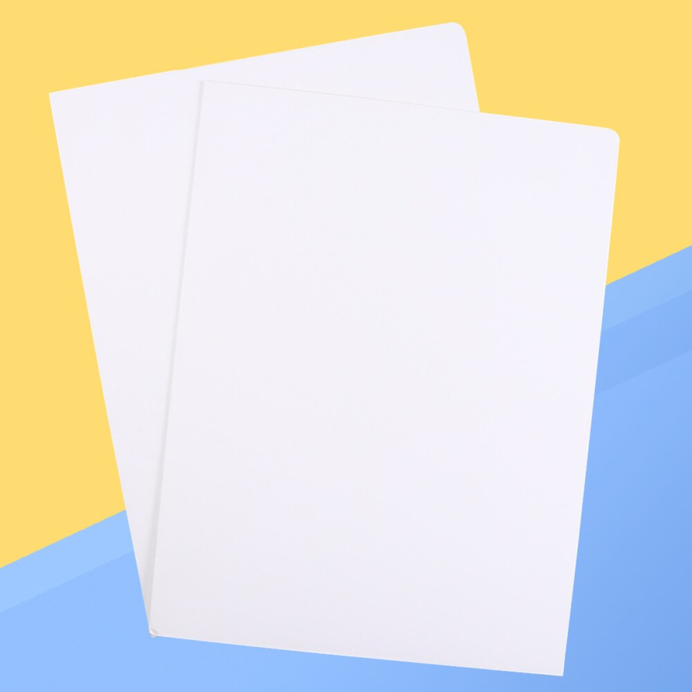 12Pcs A4 2 Zakken Kraftpapier Bestandsmap Bruin Houder Document Map Office Project Bestand Presentatiemap (Rood): White