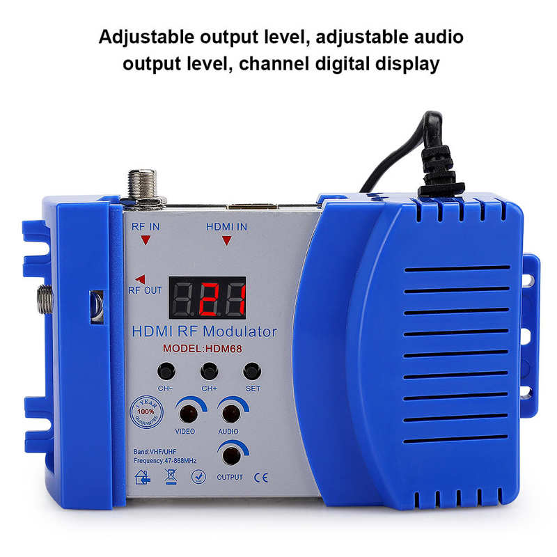 HDM68 Hd Modulator Digitale Ondersteuning-Hdmi Rf Vhf/Uhf Frequentie Computer Accessoires Eu Plug100-240V Hd Digitale Modulator