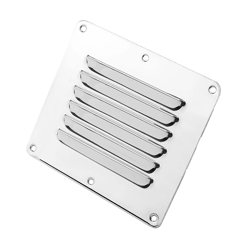 marine båt firkantet luftventil lamel rist dekke justerbart eksosventil rustfritt stål ventilasjon louvered ventilator grille