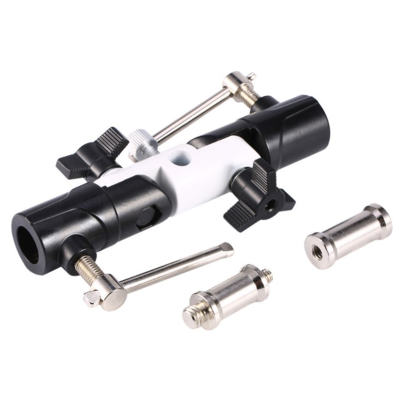 F3MA 3-section Adjustable U-shaped Flash Bracket Swivel Light Holder for Umbrella
