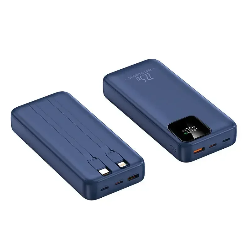 Tragbarer akku 20000 mah , 22.5w schnelllade-powerbanks, -in 2 kabel für huawei, iphone und xiaomi, externer akku: Weiß / 30000 mah