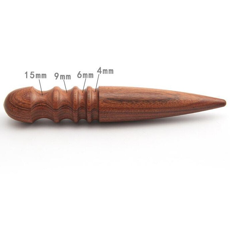 Pulidor de bordes de cuero, herramienta de pulido de madera de sándalo hecha a mano, palo de pulido de madera,: Red sandalwood