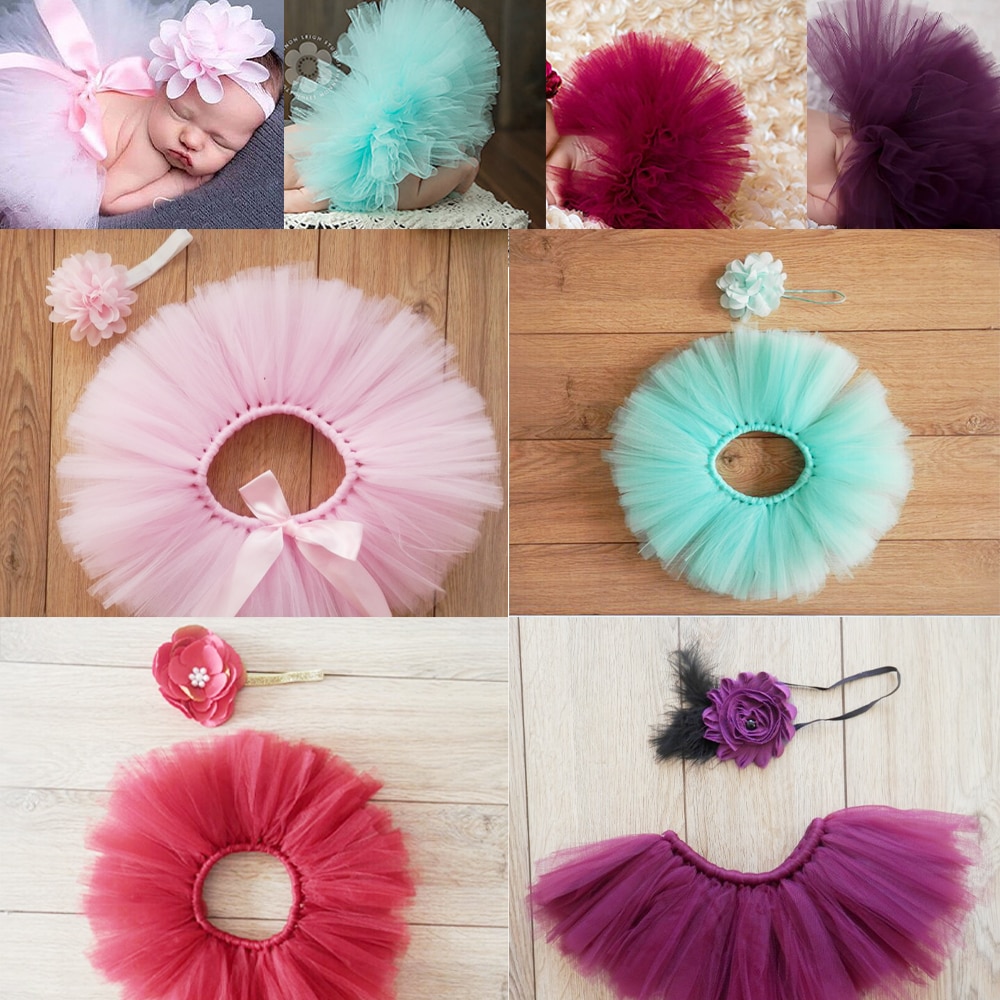 Kinderen Fotografie Kostuum Pasgeboren Bladerdeeg Rok Baby Bunny Tule Tutu Rok En Bloem Hoofdband Props Baby Verjaardagscadeautjes