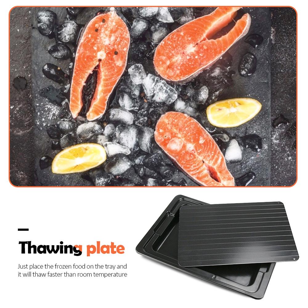 2pcs Fast Defrost Tray Fast Thaw Meat Fish Sea Food Quick Defrosting Plate Board Tray Kitchen Gadget Tool