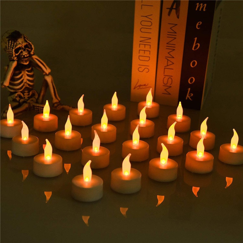 Flameless LED Tea Light Candles Flickering Lights Bulb Decoration Home Party Festival Wedding Anniversary Party