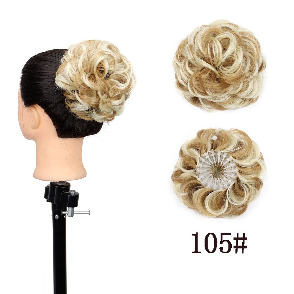 Syntetyczne doczepiane koki robić włosów roztrzepane kręstożek włosy Scrunchies treski syntetyczne Chignon pączek Updo treski dla kobiet: #5