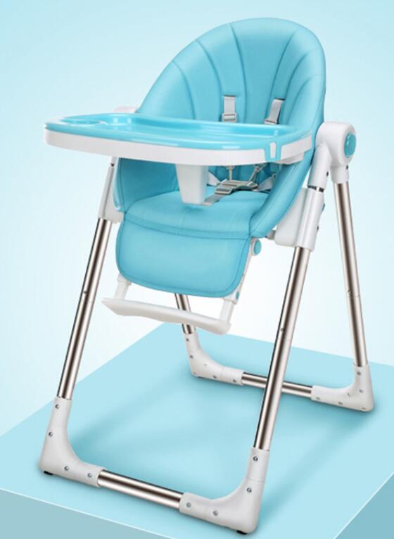 Chaise de siège pour bébé, pliante et polyvalente, portable, chaise de table à manger pour enfants,: Bleu