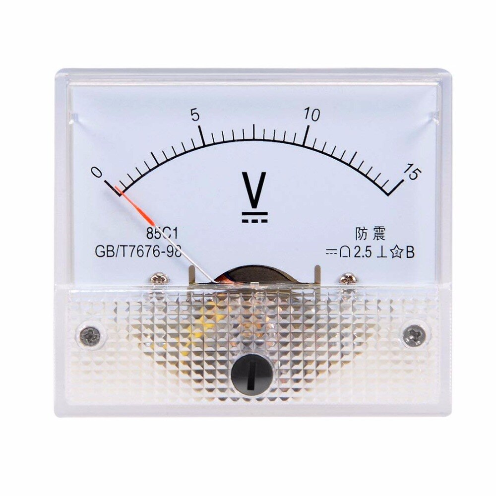 Pointer DC Voltmeter 85C1 DC 0-15V 20V 30V 50V 100V 5V 10V Mechanics Analog Volt Panel Meter Gauge