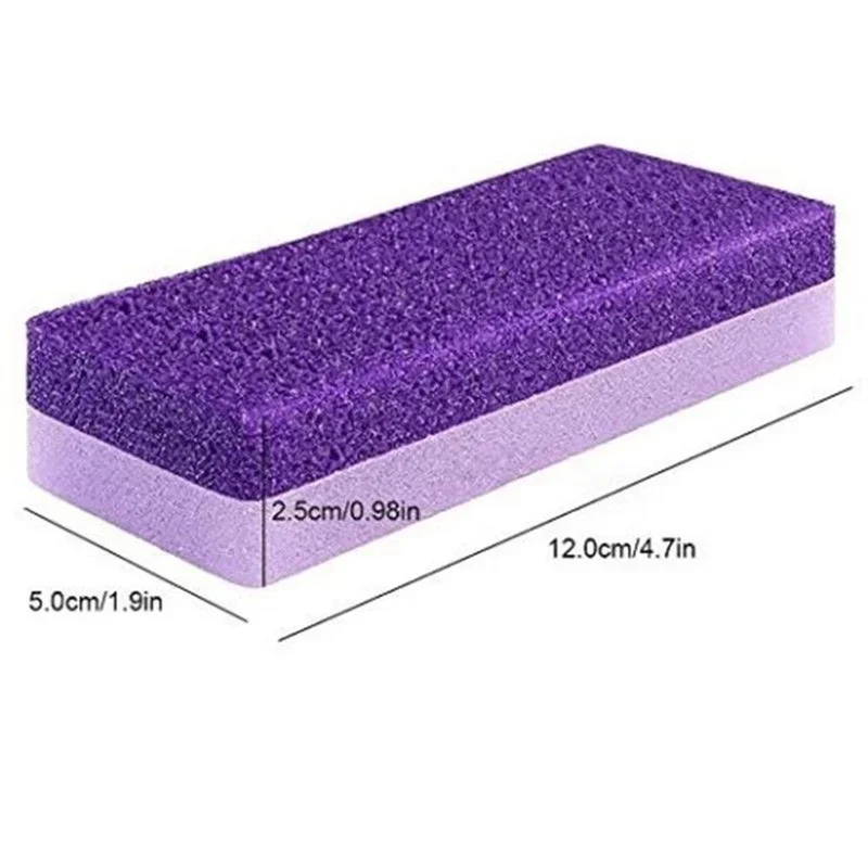 Pedra-pomes portátil do pé roxo, esfoliante, removedores de pele morta dura, pedras de moagem PU, ferramentas de cuidados com os pés