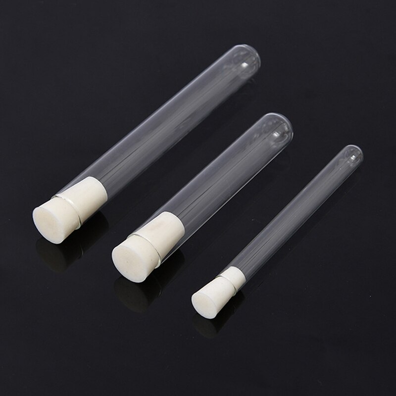 60 pieces/pack 18mm*180mm Glass Test Tube with Silica Gel Plug Cap Chemistry Laboratory Glass Tube