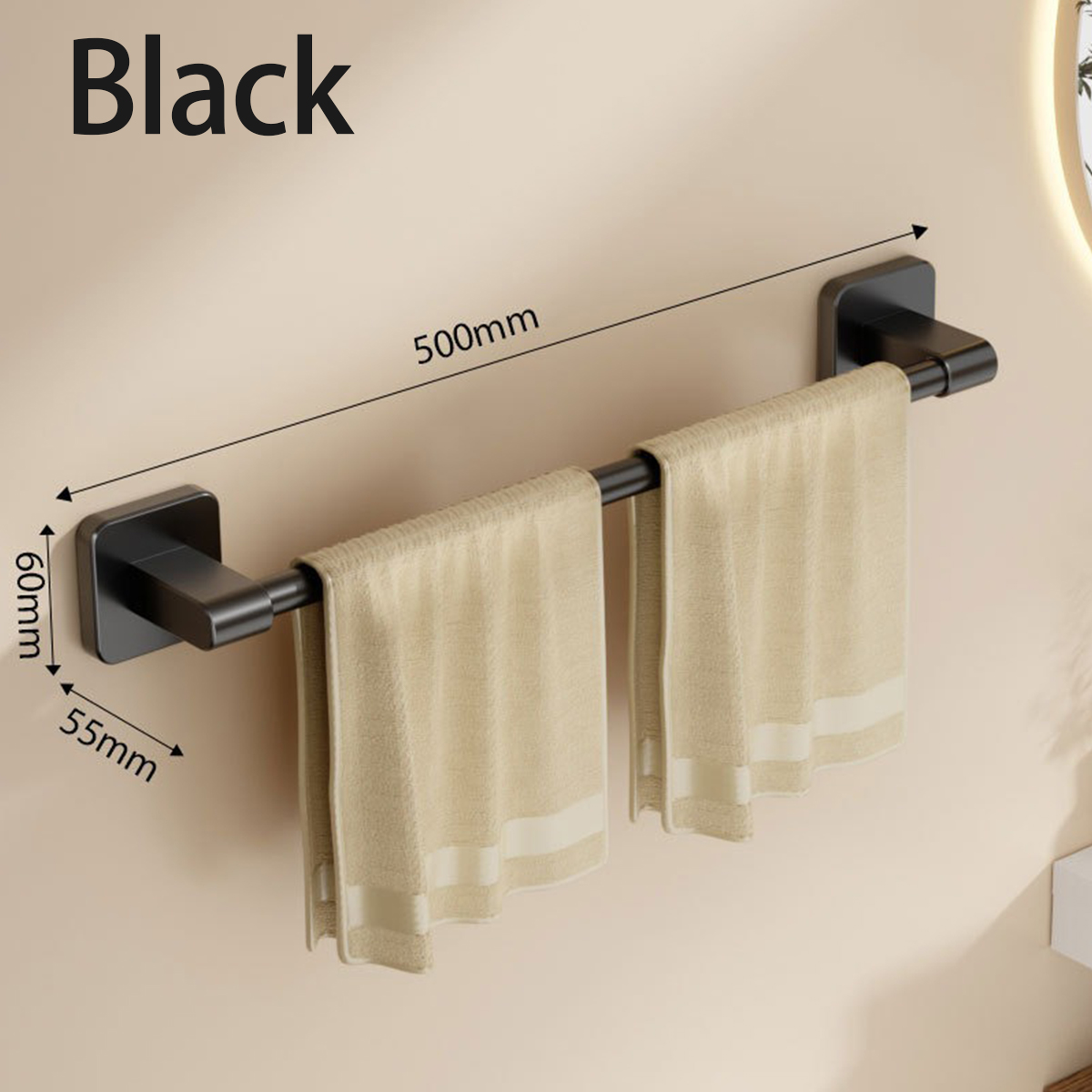 Badkamer Handdoekenrek Aan De Muur, Zwarte Handdoekstang Met Aluminium En Handdoekhouder, Douche-En Badhanddoekrekken: Rood