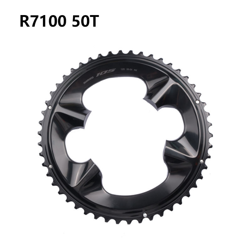 Shimano 105 R7100 Di2 Kurbelgarnitur Kettenblatt 12s für FC-R7100 R8100 34T/50T/50-34T Original Shimano: MULTI