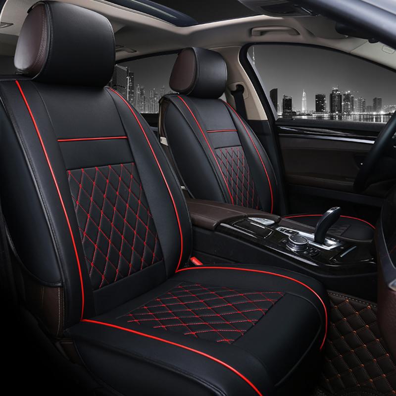 1PC Comfortable Car Front Seat Cushion Pad Universal Soft Breathable PU Leather Car Seat Over Cushion Protection Car Accessories: 04