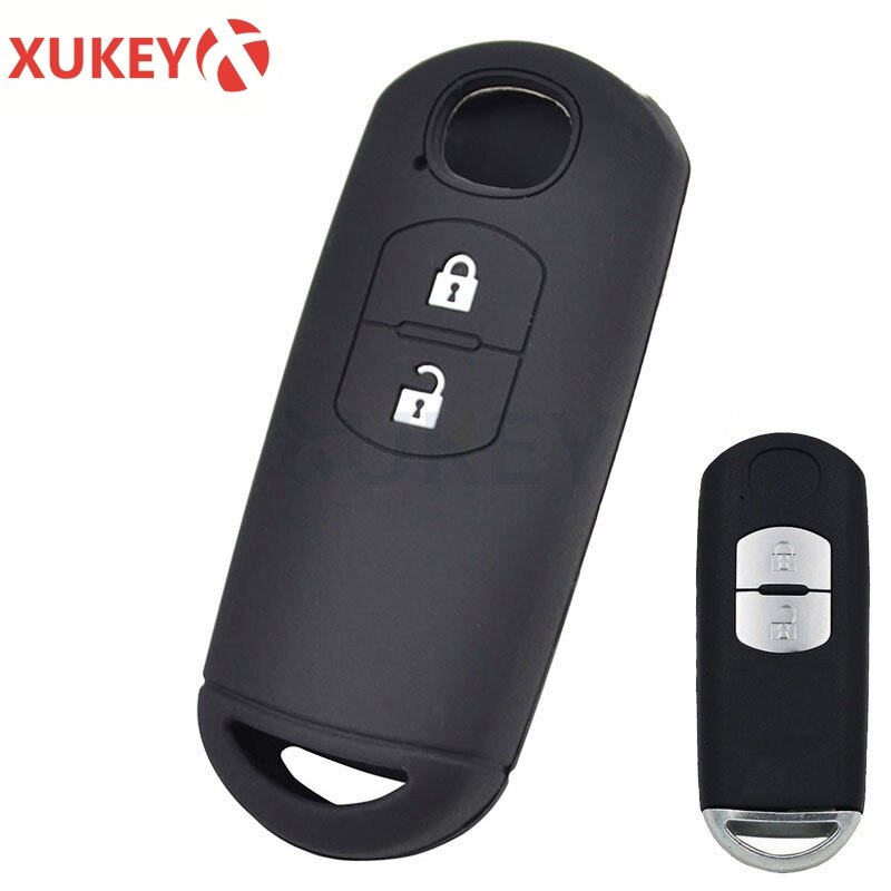 Silicone Remote Key Cover Fob Case Voor Mazda 2 3 5 6 CX-3 CX-5 CX-7 CX-9 Snelheid Miata MX5 Shell 2 3 4 Knop: model 1