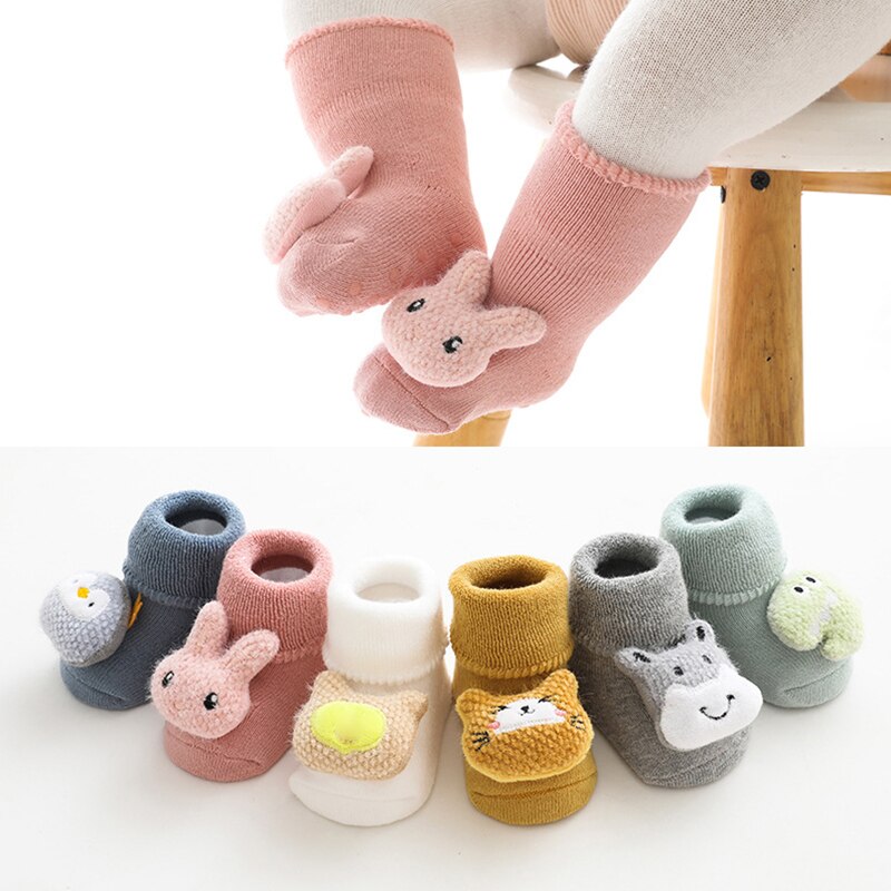 Karikatur Tiere Neugeborenen Baby Socken Winter Warme Baby Jungen Mädchen Socken Anti Unterhose Kleinkind Kleinkind Boden Socken Für freundlicher