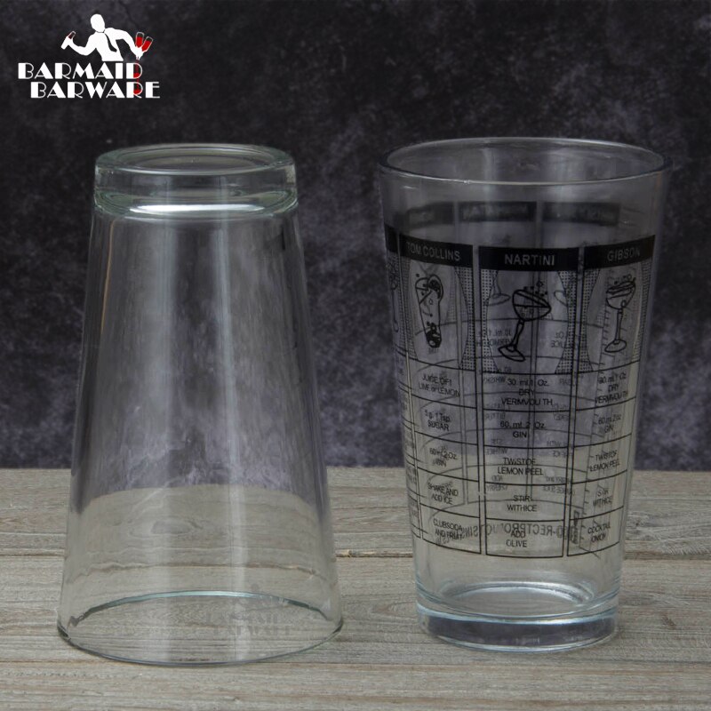 Stainless Steel Cocktail Boston Bar Shaker & 16 Oz. Mixing Glass Kit Cocktail Boston Shaker