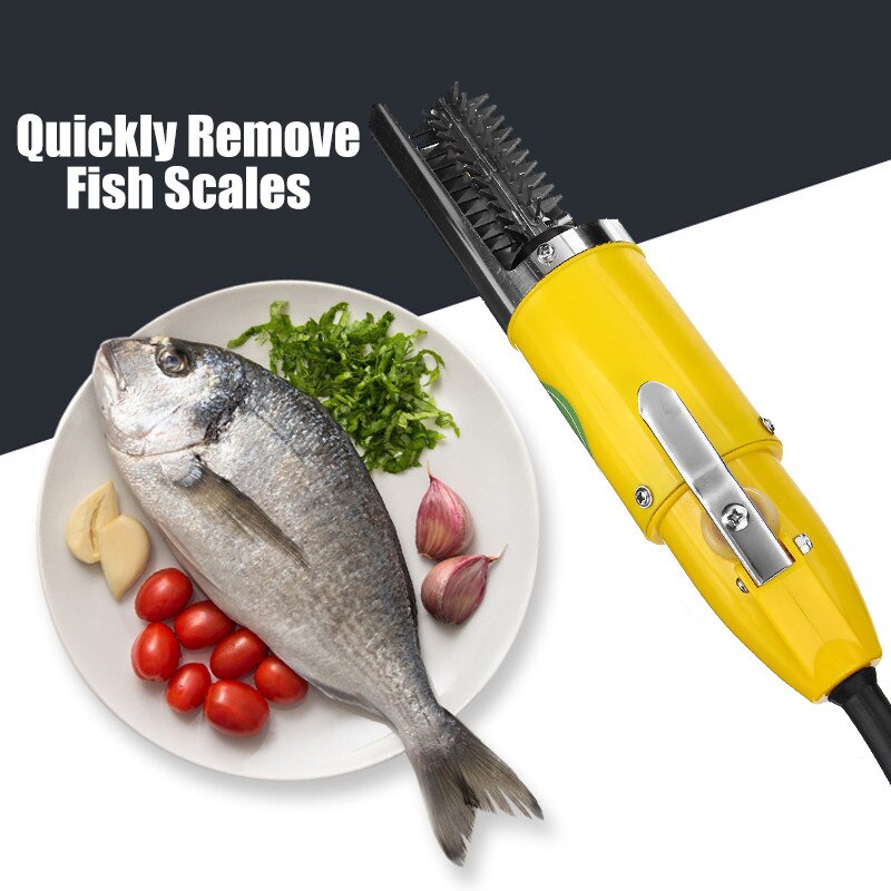 110-220V/12V/24V 120W Electric Fish Scaler Waterproof 6 Blades Fish Remover Cleaner Descaler Scraper Seafood Tools