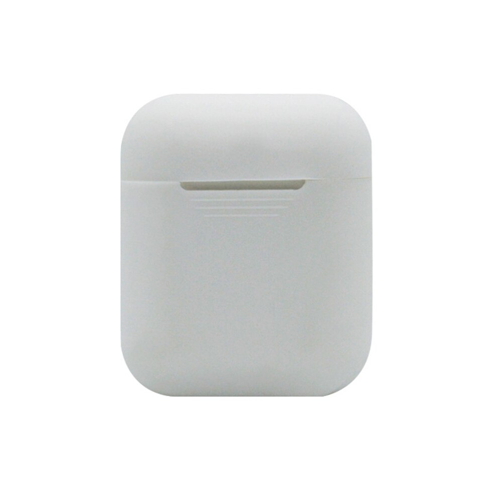 Funda de silicona blanda para auriculares carcasa a prueba de golpes protección a prueba de golpes para Apple Airpods: Blanco