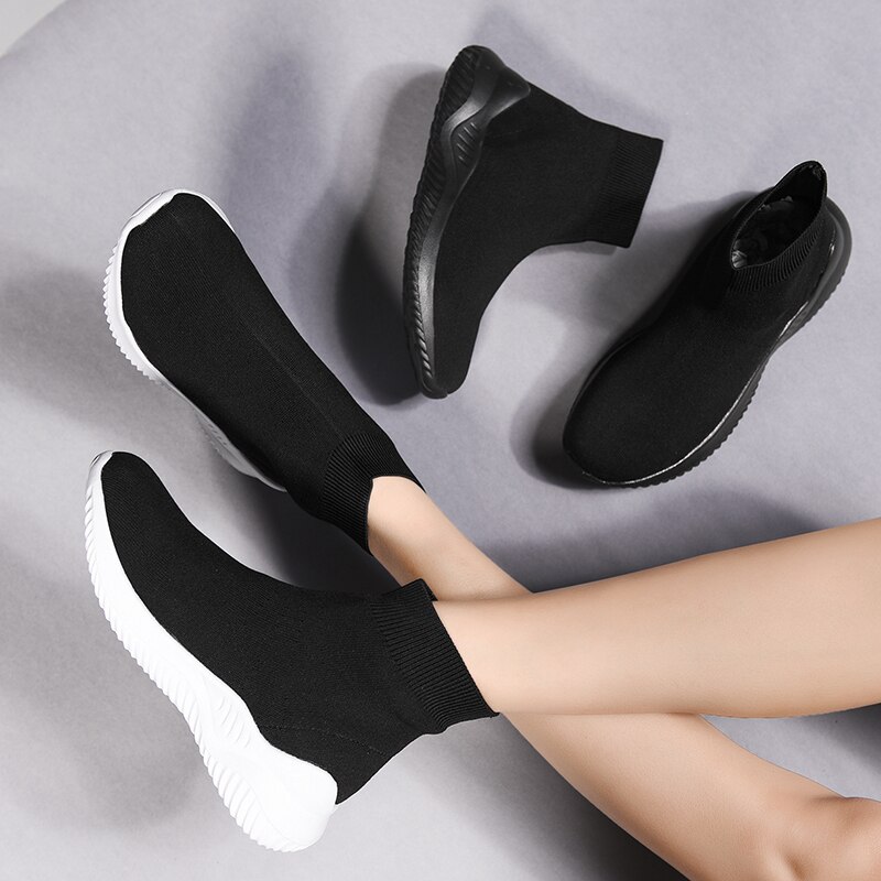 EOFK Women Socks Sneakers Fabric Brand Shoes Women... – Grandado