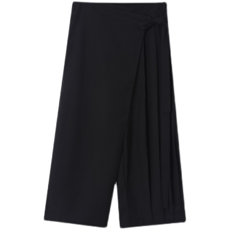 Jupe-culotte style Harajuku pour homme, Streetwear, tendance, ample, décontracté, noir, jambes larges, Kimono
