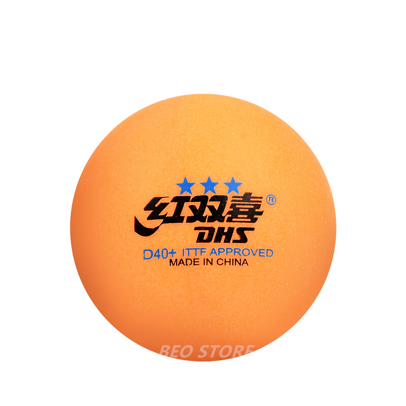 Bolas de tenis de mesa DHS 3 star D40, originales, Pelotas de ping pong de plástico ABS naranja con costura, tenis de mesa, 30/60 Uds.