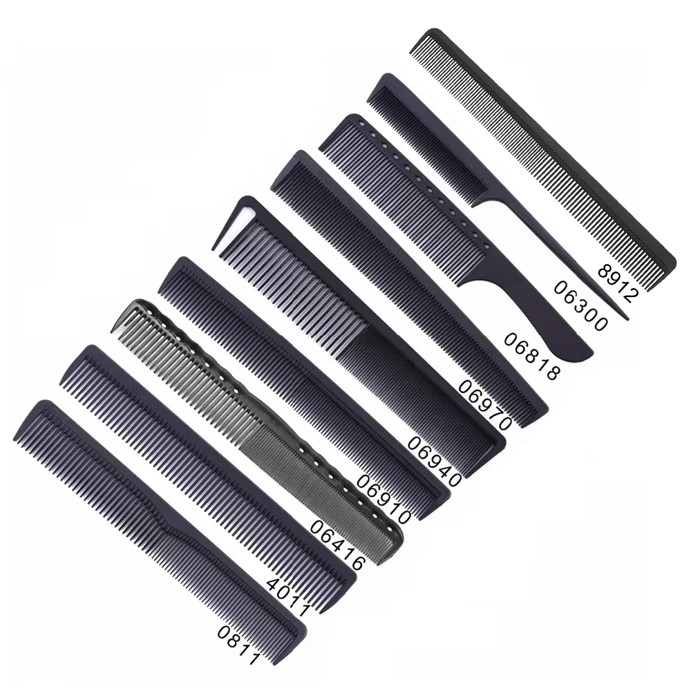 Peine de peluquería , peine de corte de pelo de plástico, cepillo para el cuidado del cabello, peine de peinado multifuncional, 1 ud.